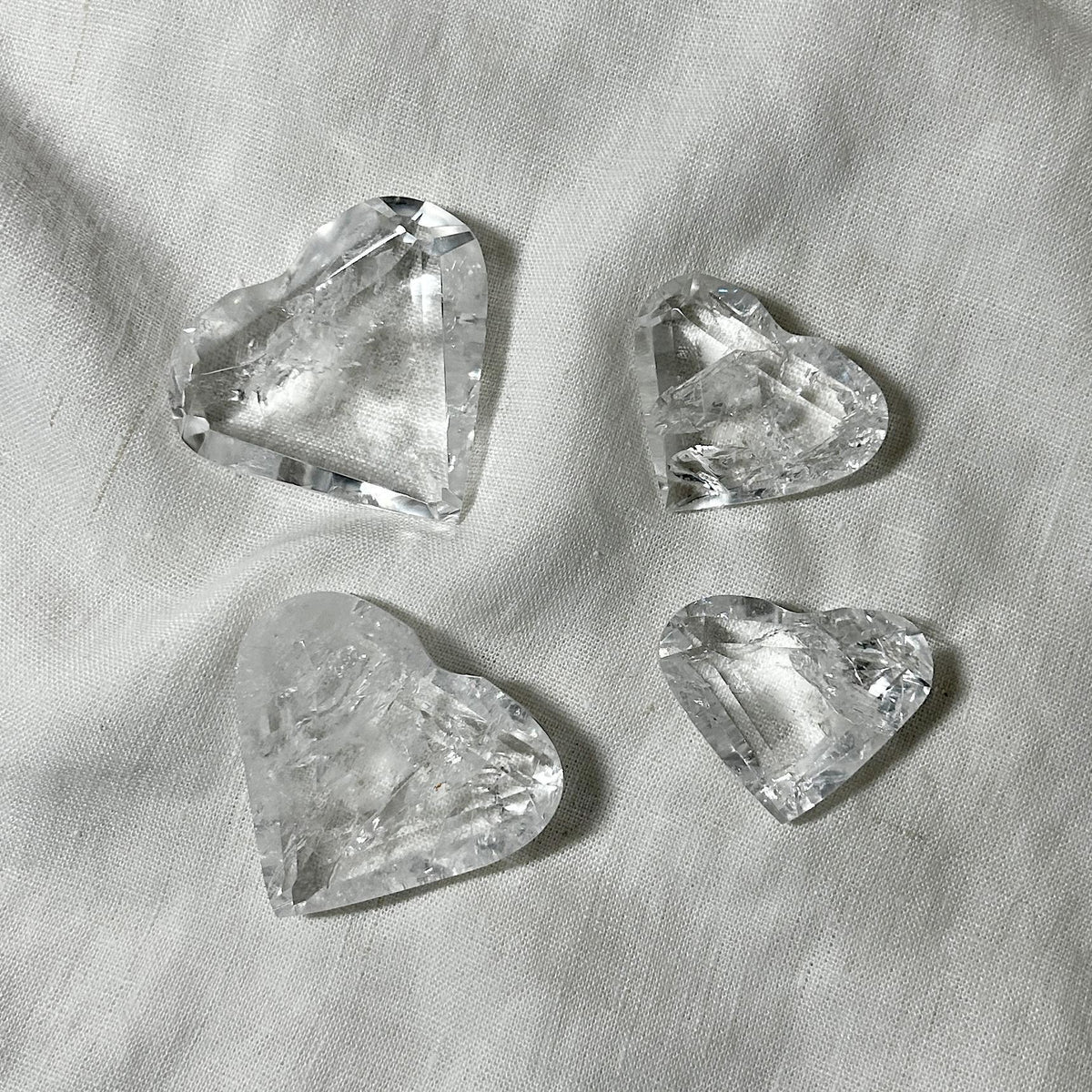 Clear Quartz Geometric Heart