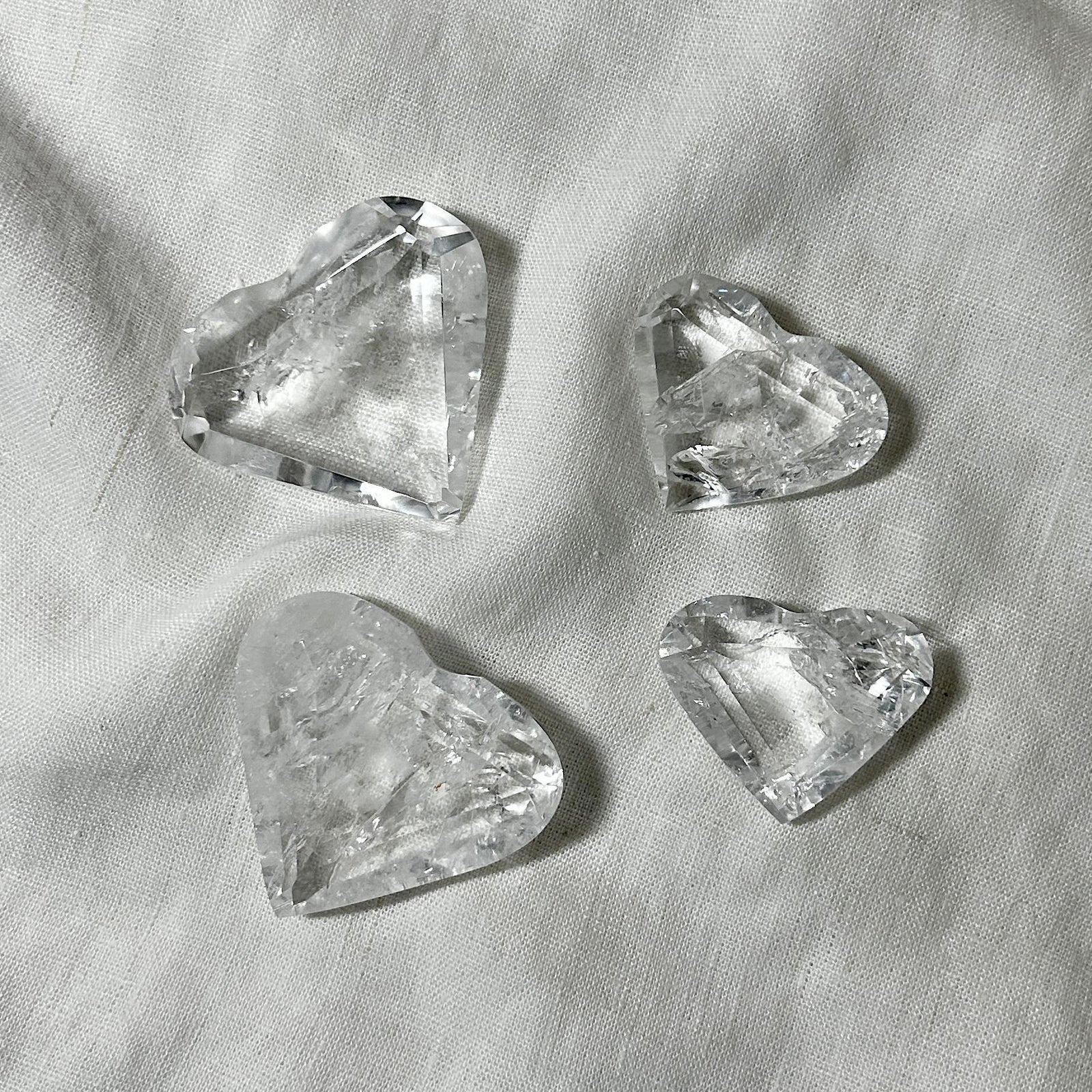 Clear Quartz Geometric Heart