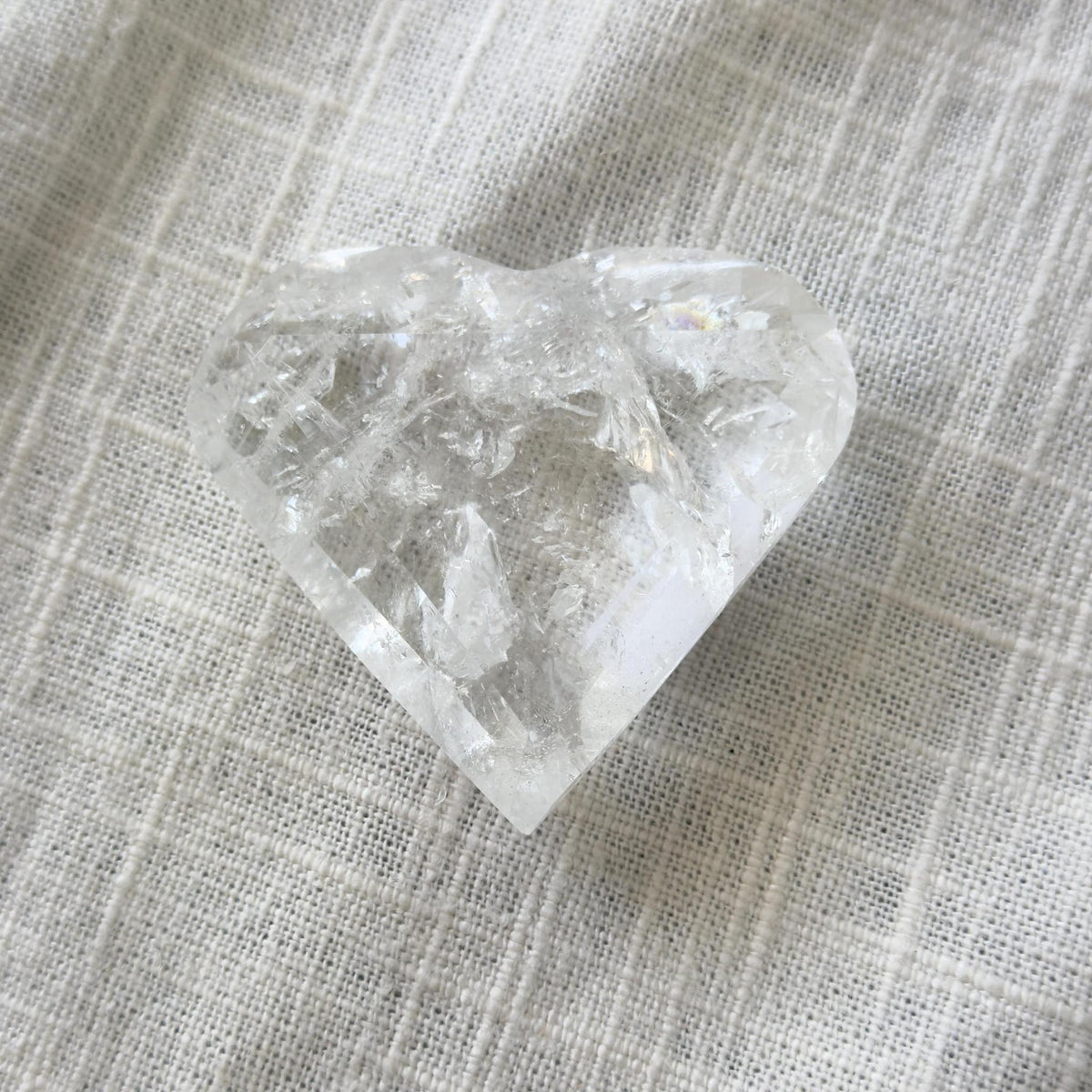 Clear Quartz Geometric Heart