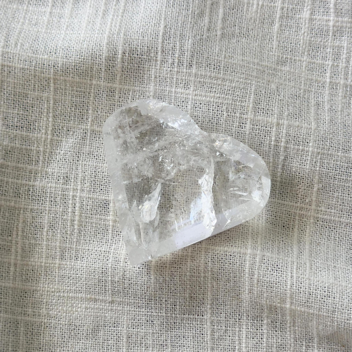 Clear Quartz Geometric Heart