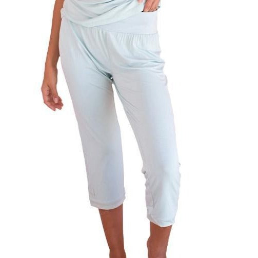 Bamboo Capri Pants - Aqua