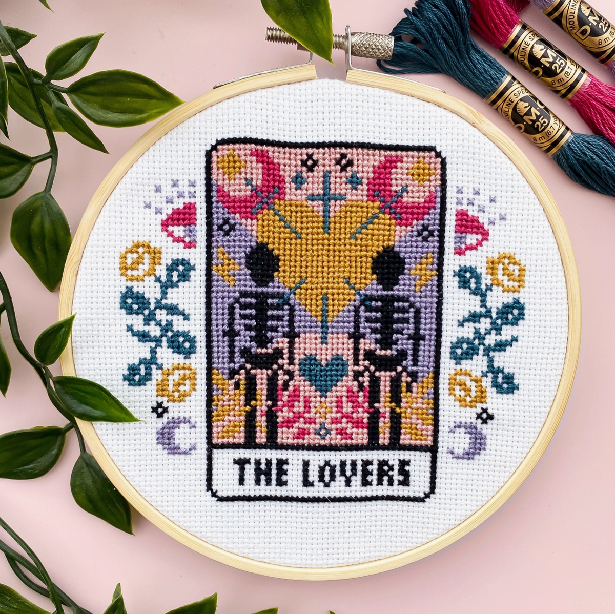 The Lovers Tarot Cross Stitch Kit