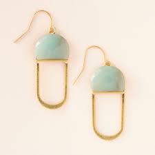 Amazonite & Gold Chandelier Earring