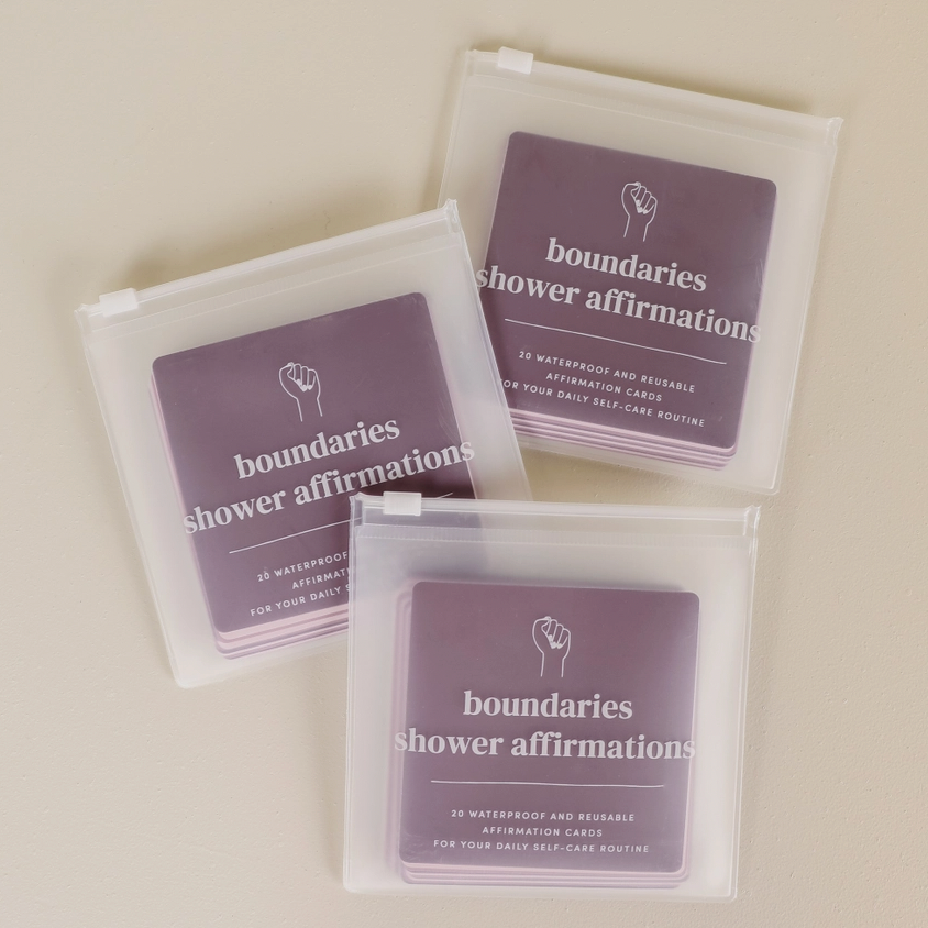 Boundaries Shower Affirmation Cards