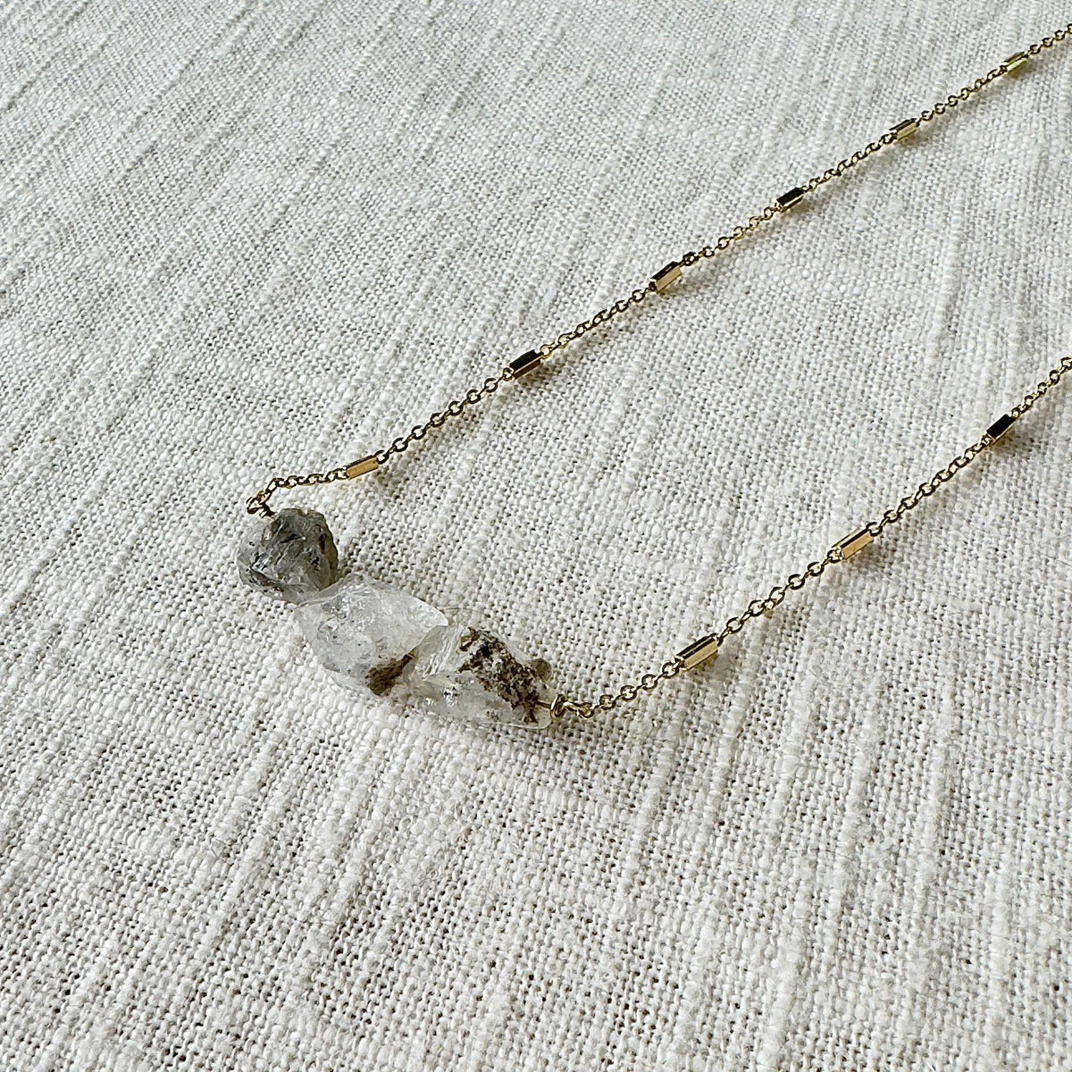 Herkimer Diamond Triple Necklace