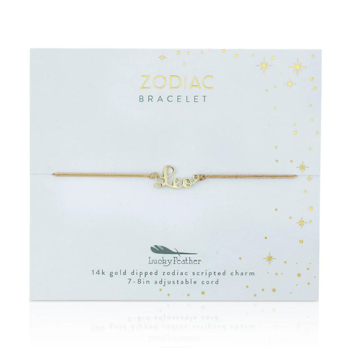 Zodiac Cord Bracelet Gold leo