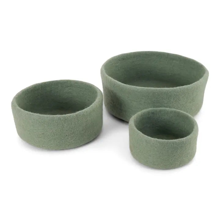 Felt Bowl - Light Green