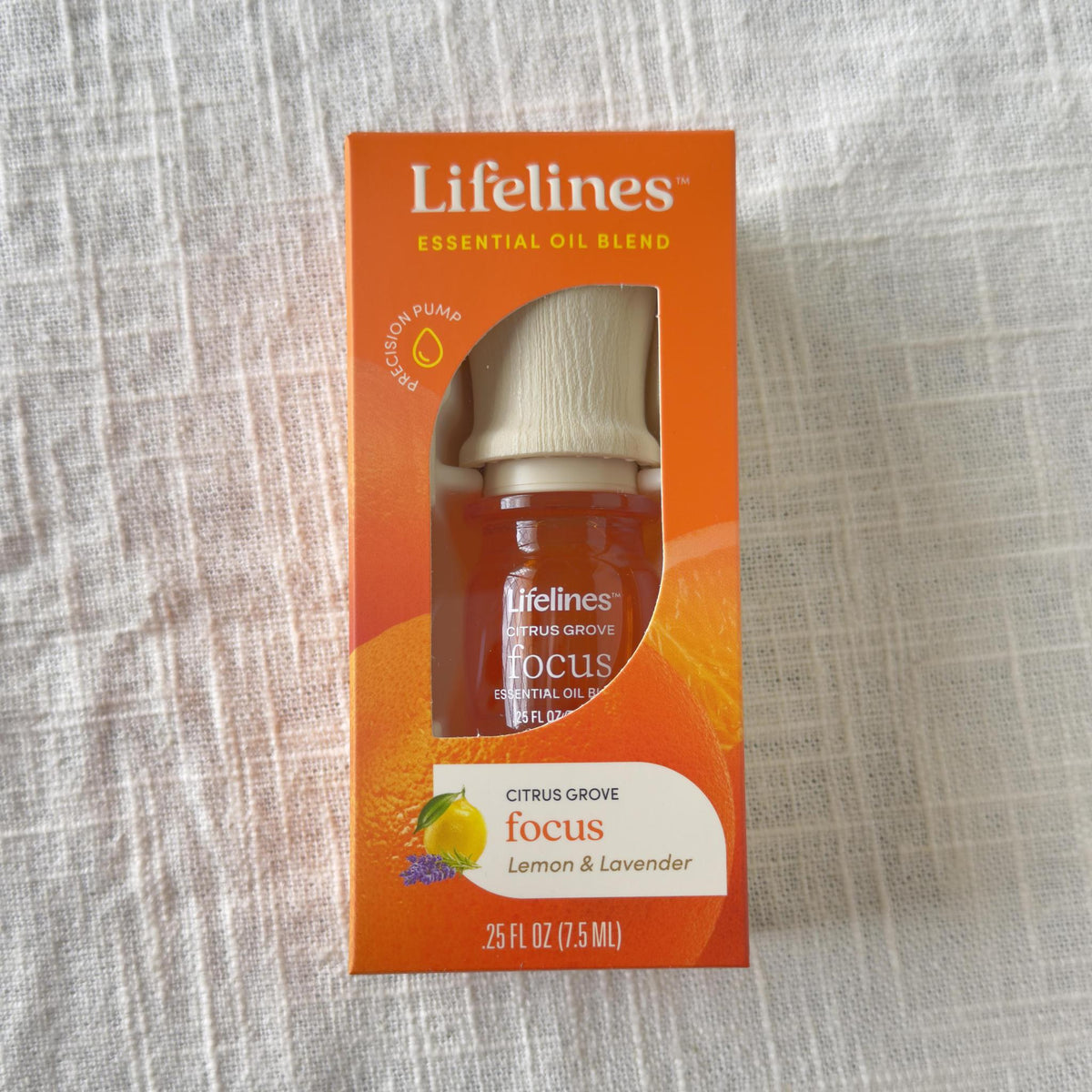 focus Citrus Grove 100 pure Essential Oil Blend aromatherapy sustainably sourced free from parabens, phthalates, dyes, and formaldehyde donors, 7.5 ml