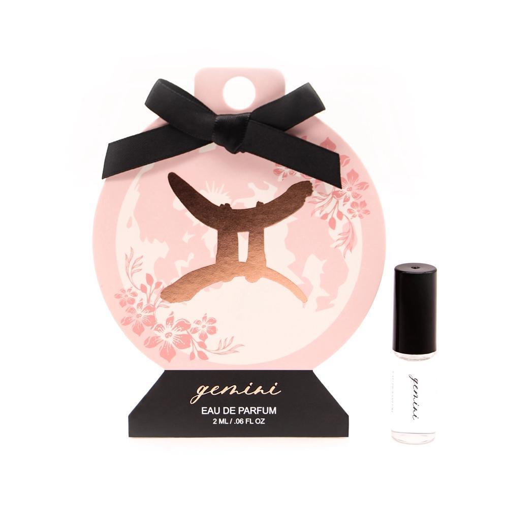 gemini Zodiac Perfumette small perfume bottle on gift card no parabens, phthalates, gluten, Vegan and cruelty-free