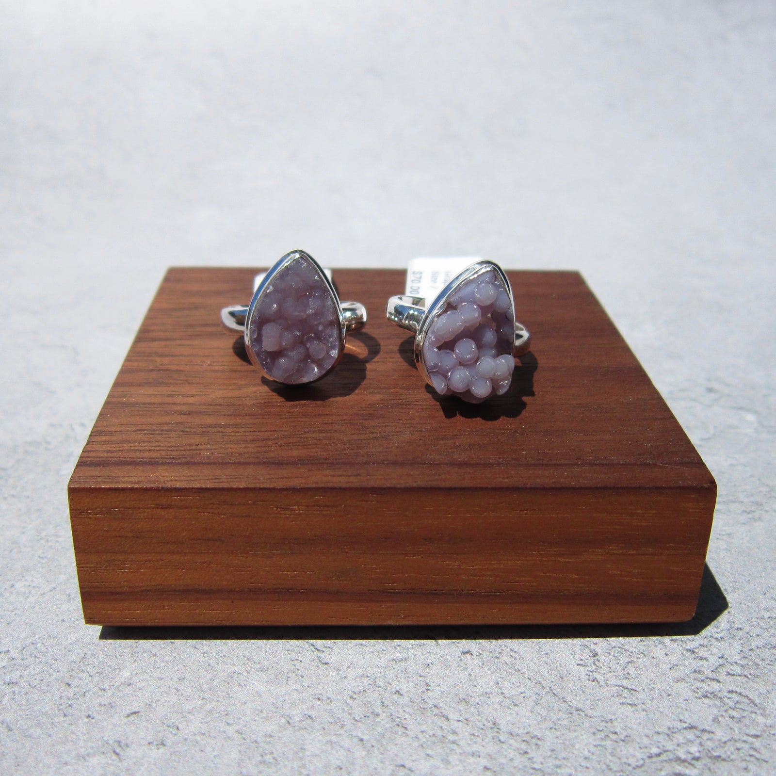 Grape Agate Druzy Sterling Silver Ring