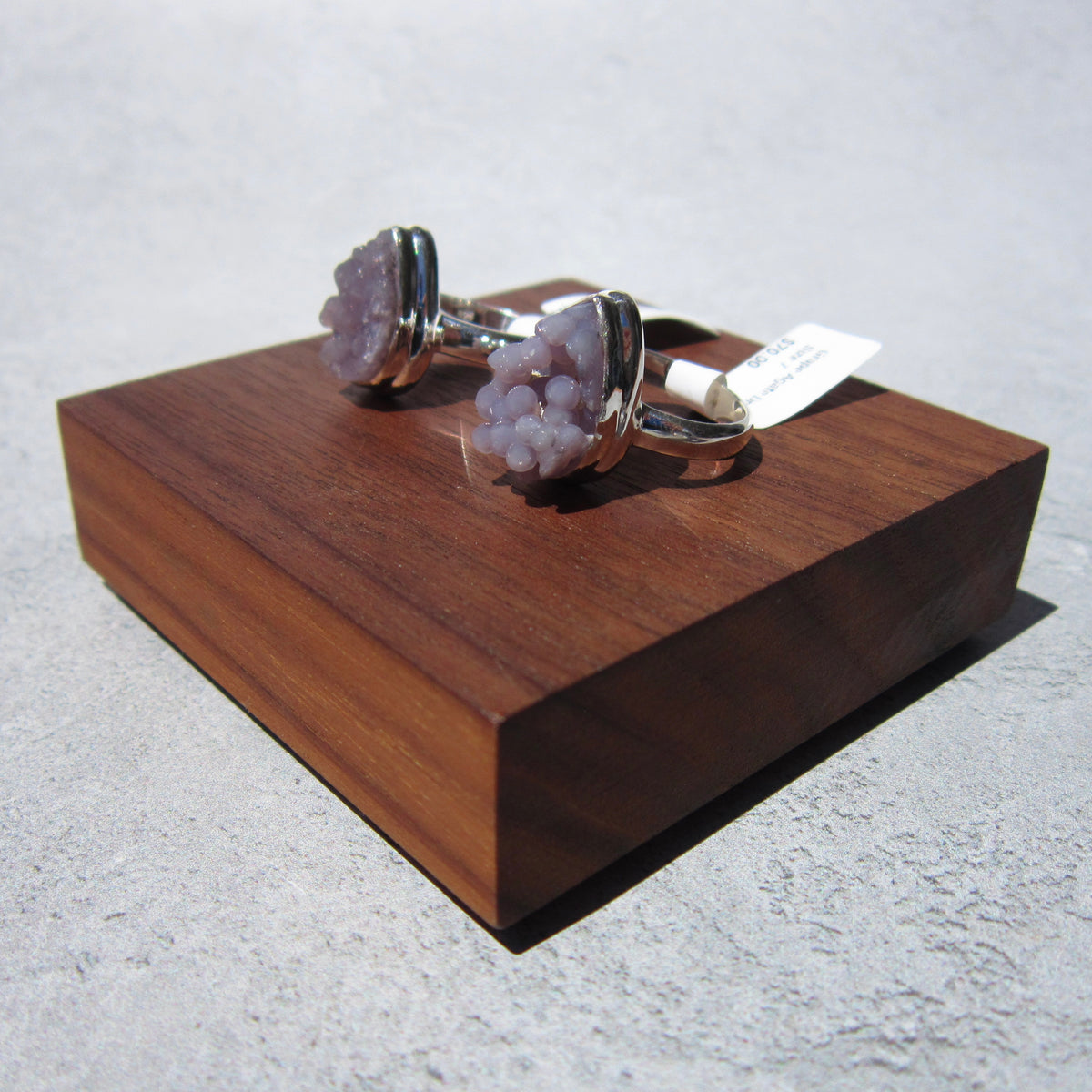 Grape Agate Druzy Sterling Silver Ring