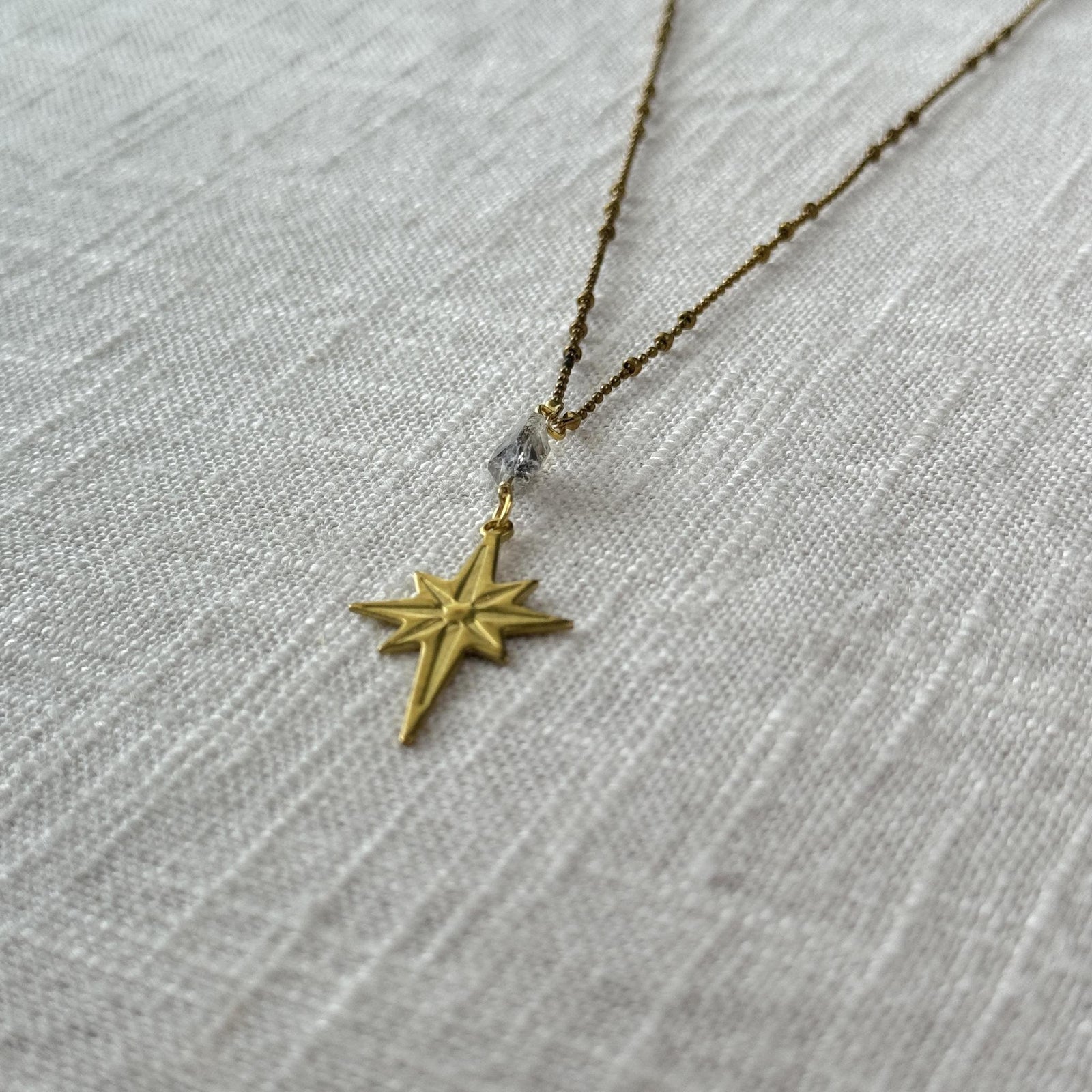 Herkimer Diamond North Star Necklace