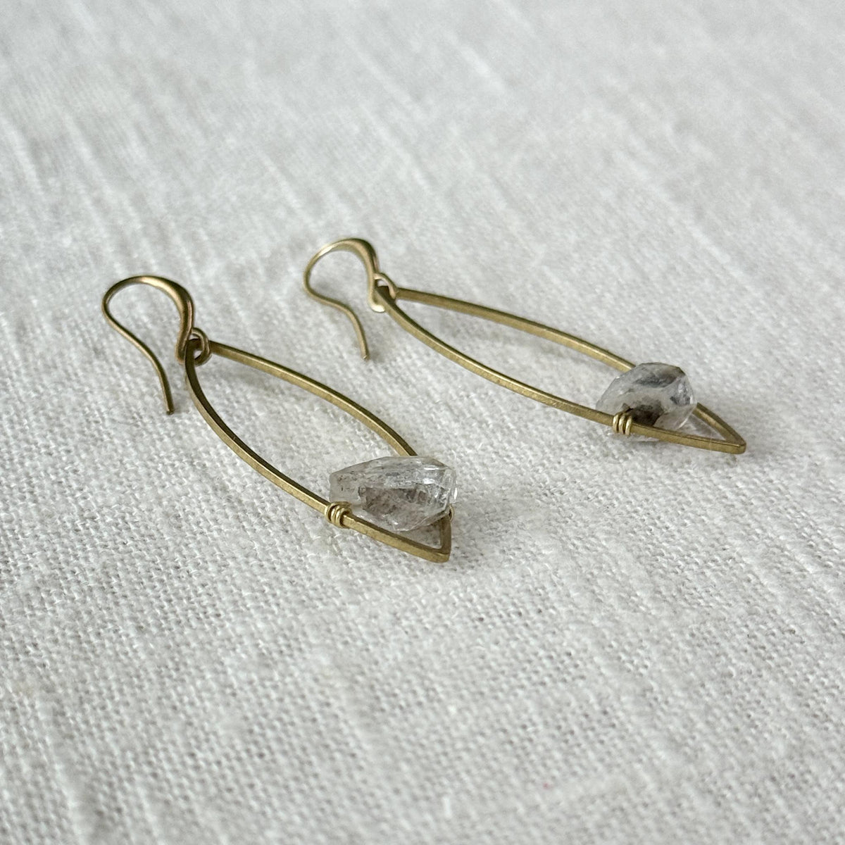 Herkimer Floating Marquise Earrings