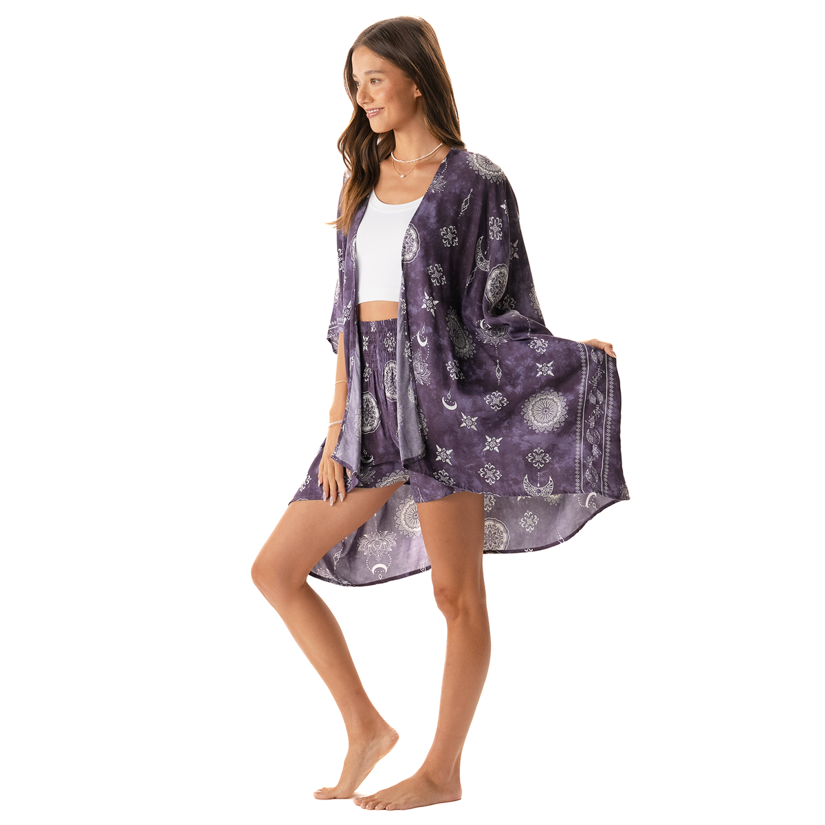 Mystic Plum Kimono - front view