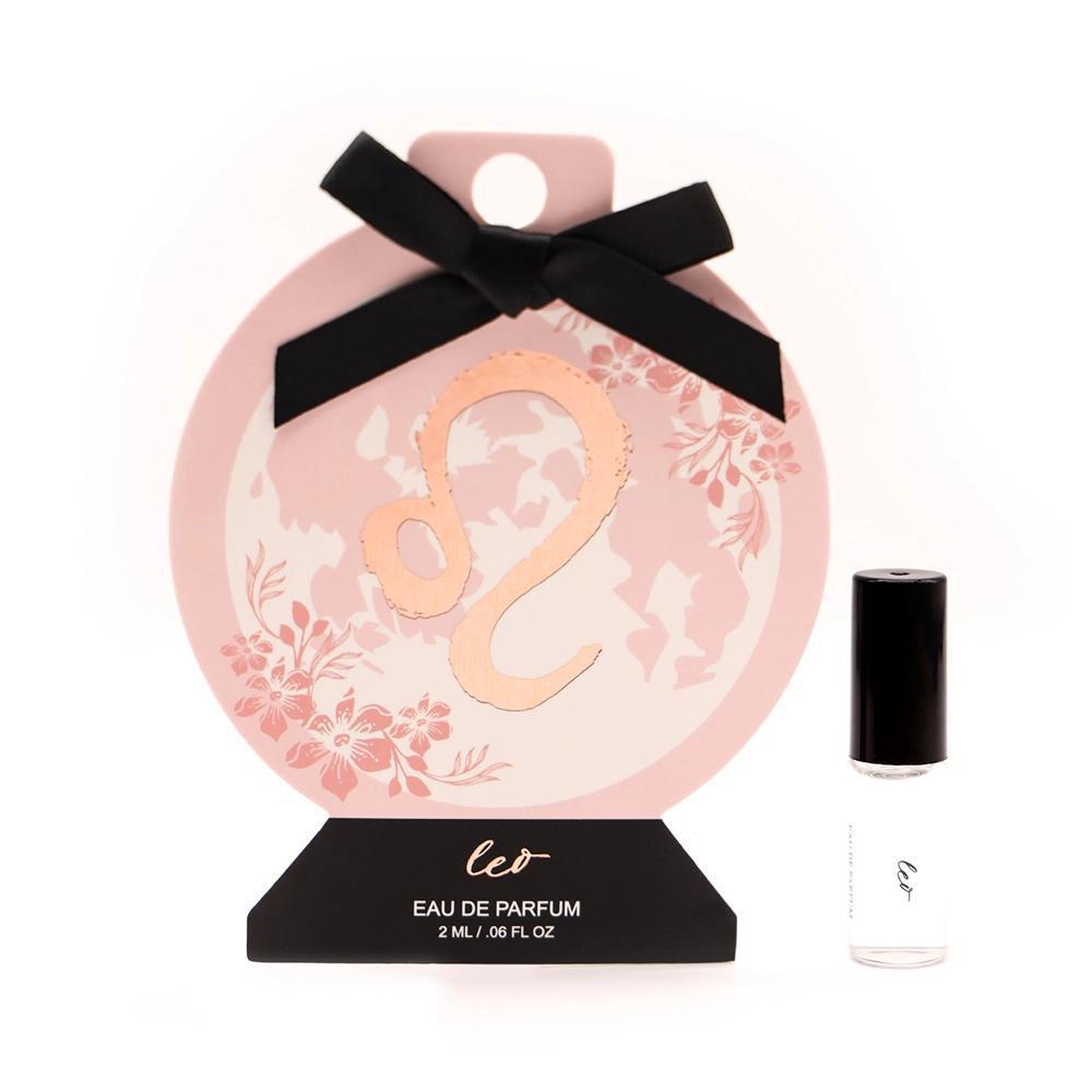 leo Zodiac Perfumette small perfume bottle on gift card no parabens, phthalates, gluten, Vegan and cruelty-free