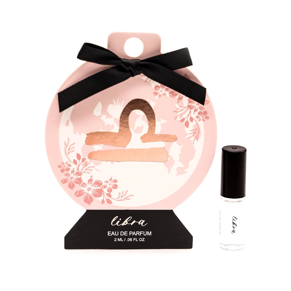 libra Zodiac Perfumette small perfume bottle on gift card no parabens, phthalates, gluten, Vegan and cruelty-free