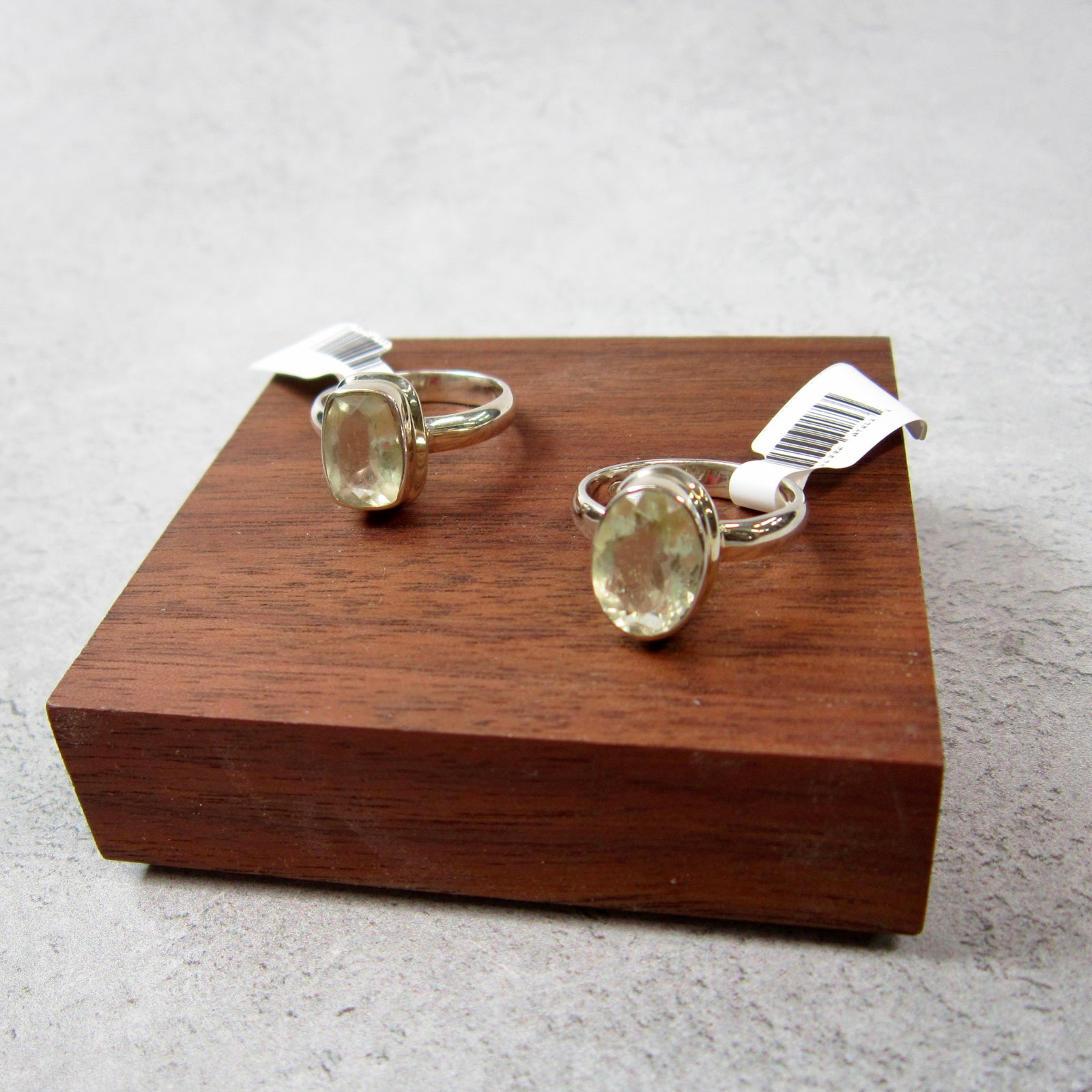 Libyan Desert Glass Faceted SS Ring