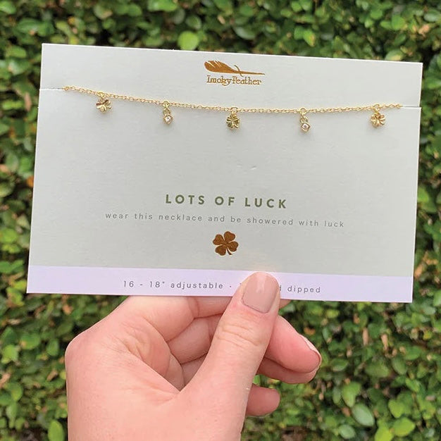 Lots of Luck Gold Dangle Necklace