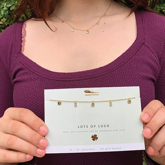 Lots of Luck Gold Dangle Necklace