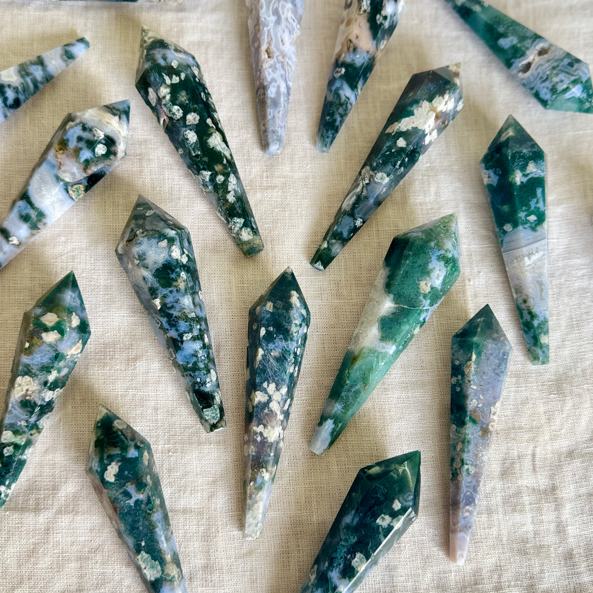 Moss Agate Wand