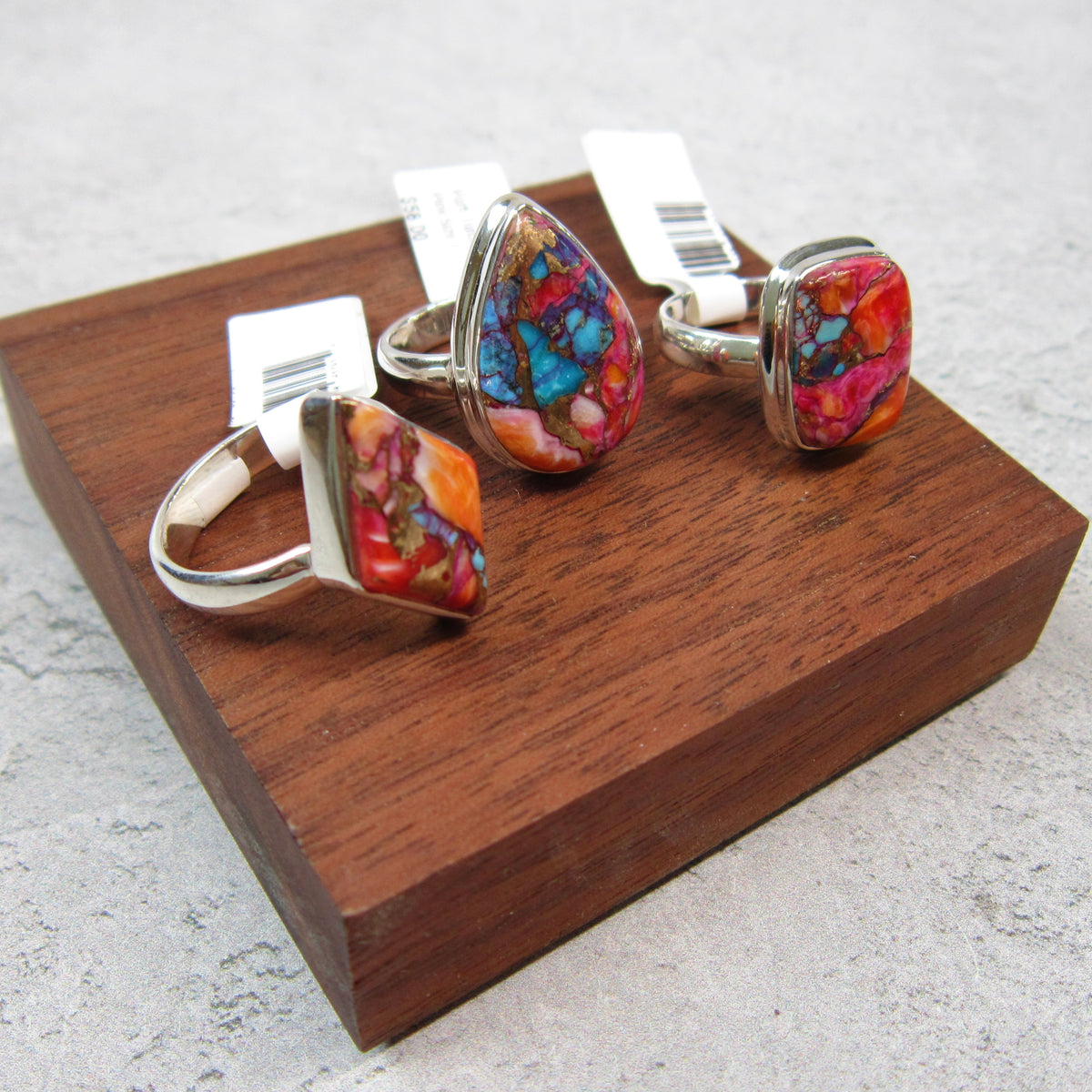 Parti Turquoise SS Ring