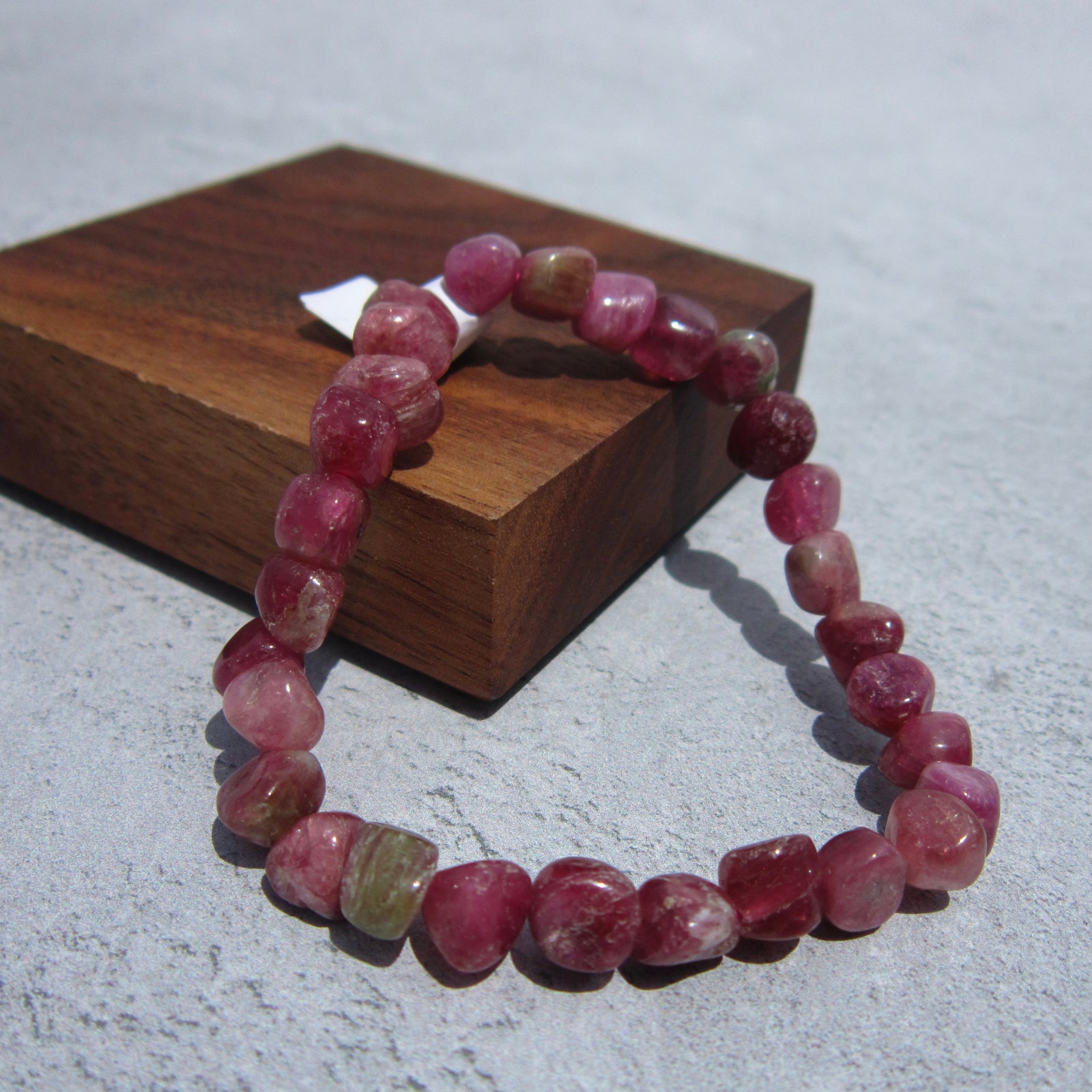 Pink Tourmaline Crystal Bracelet