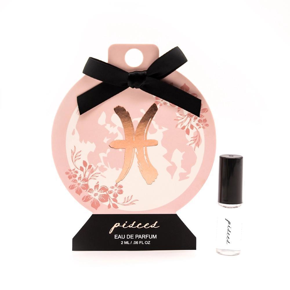 pisces Zodiac Perfumette small perfume bottle on gift card no parabens, phthalates, gluten, Vegan and cruelty-free