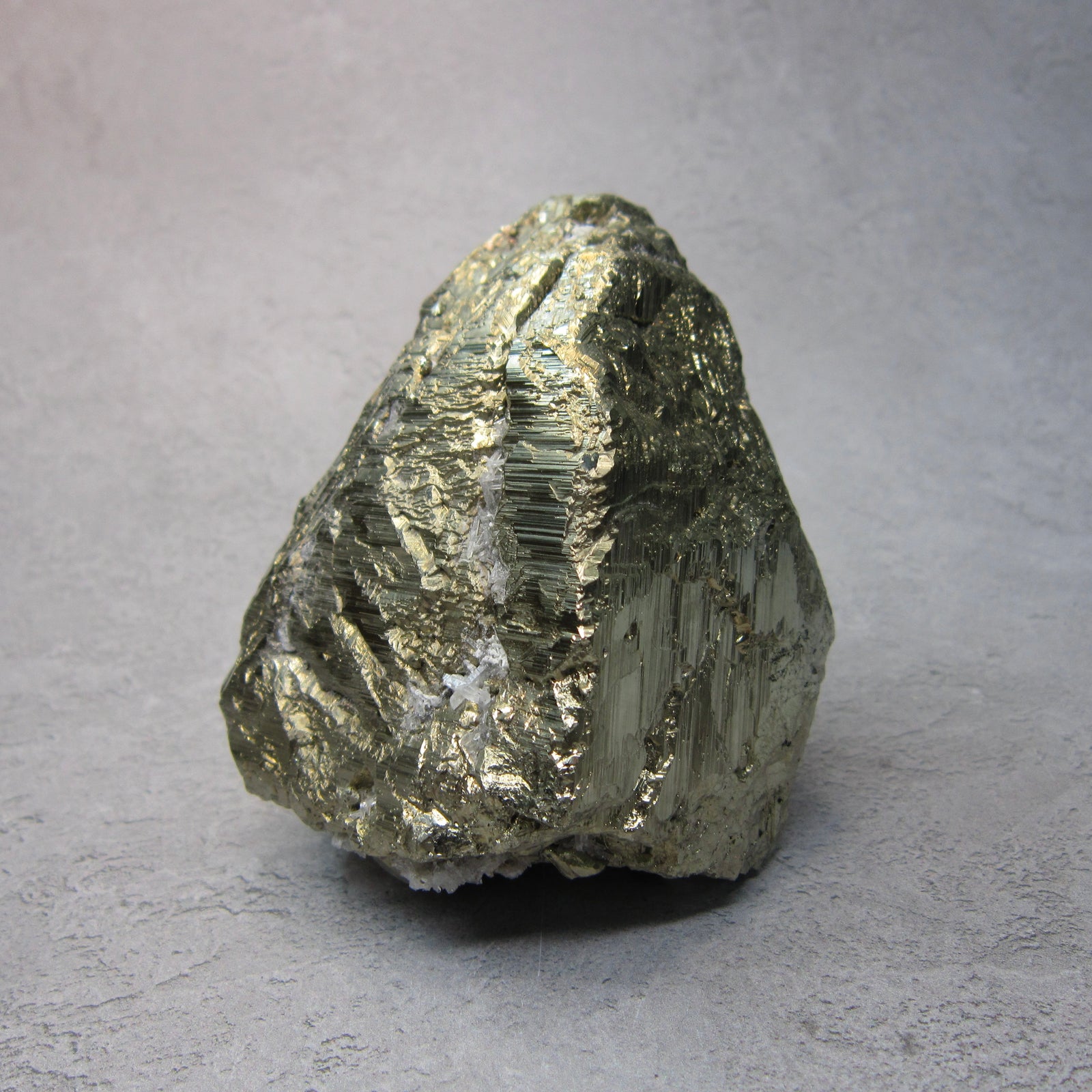 Pyrite with Clear Quartz Chunk
