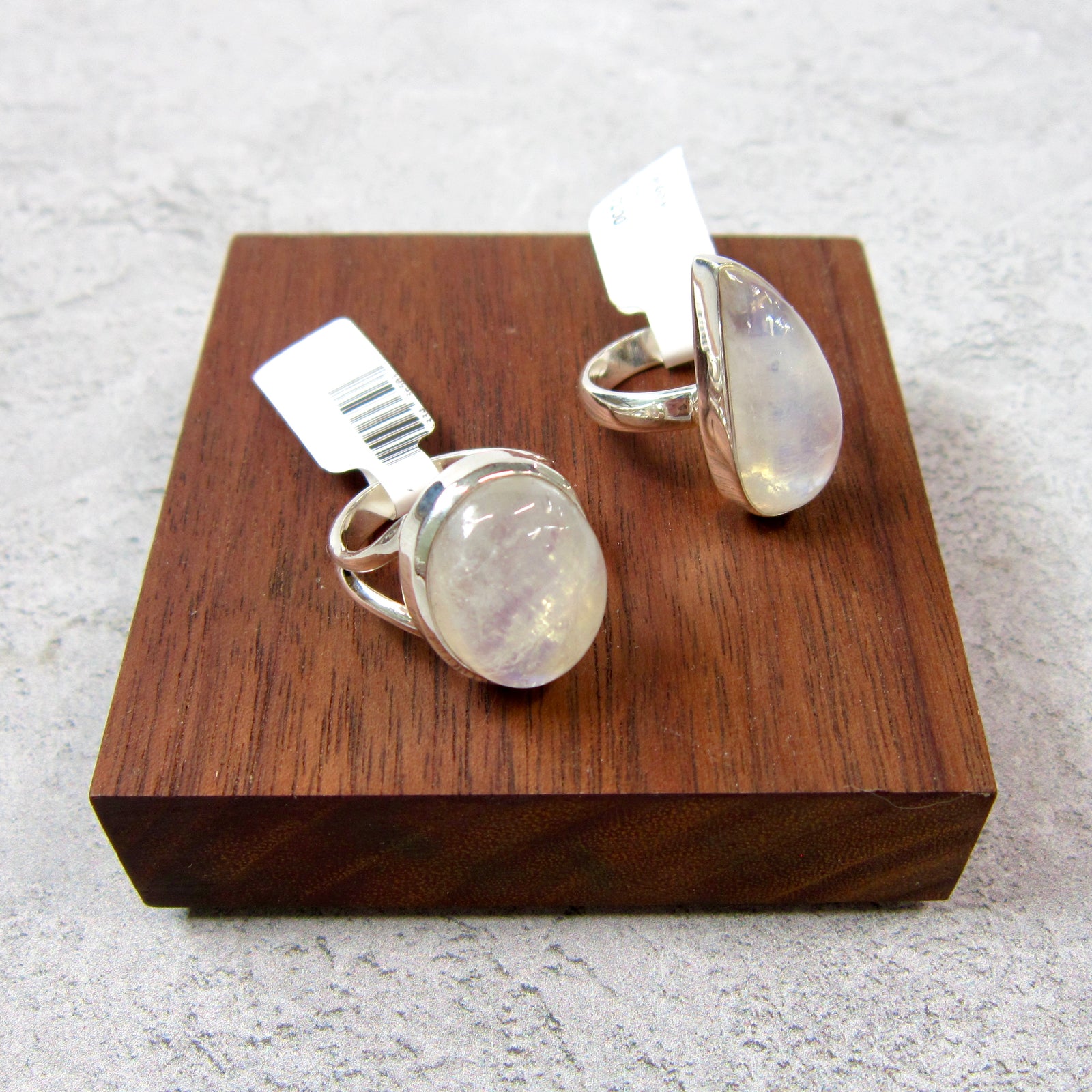Rainbow Moonstone SS Ring
