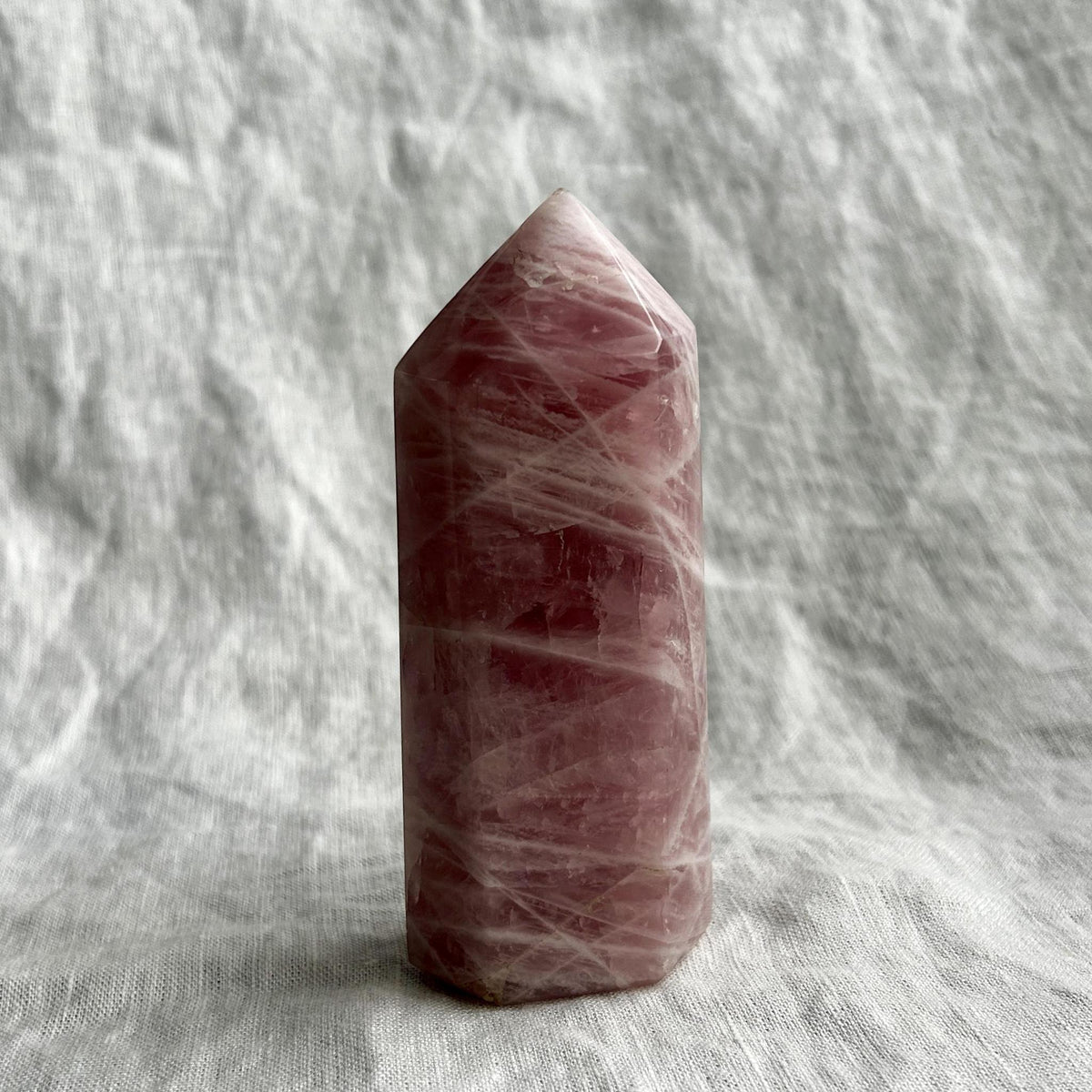 Rose Quartz Crystal Tower