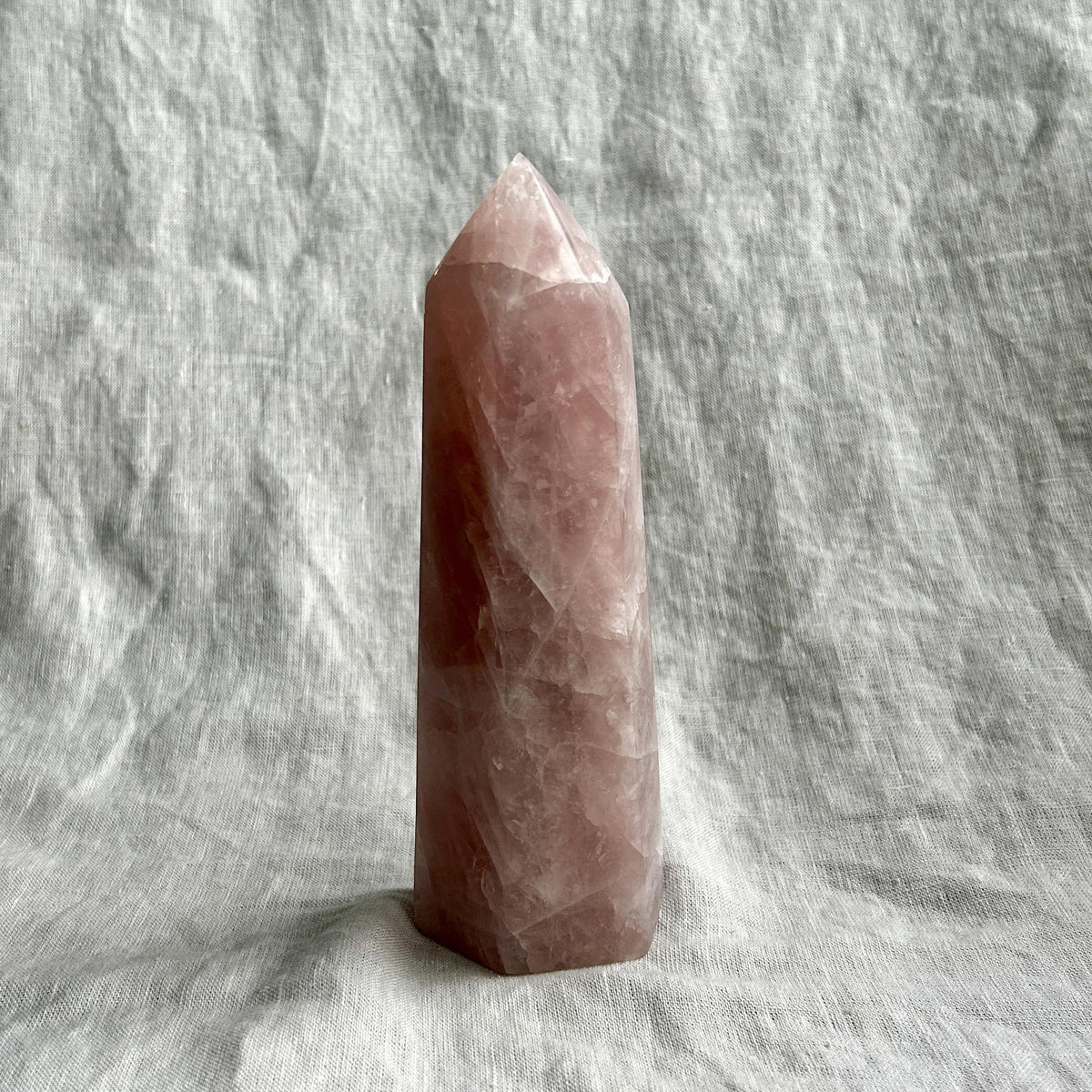 Rose Quartz Crystal Tower
