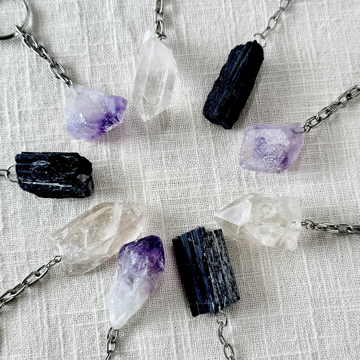 Rough Crystal Keychain