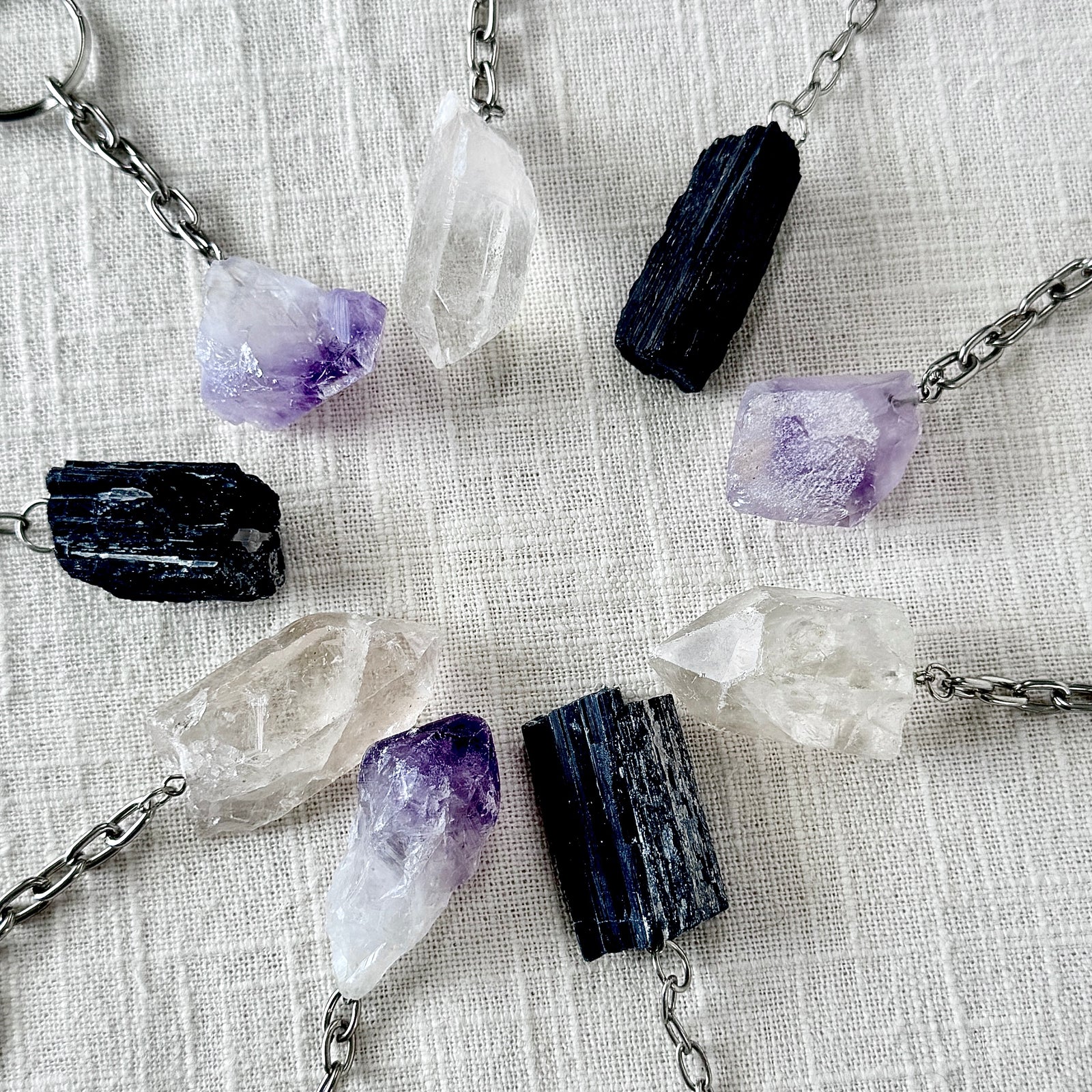 Rough Crystal Keychain