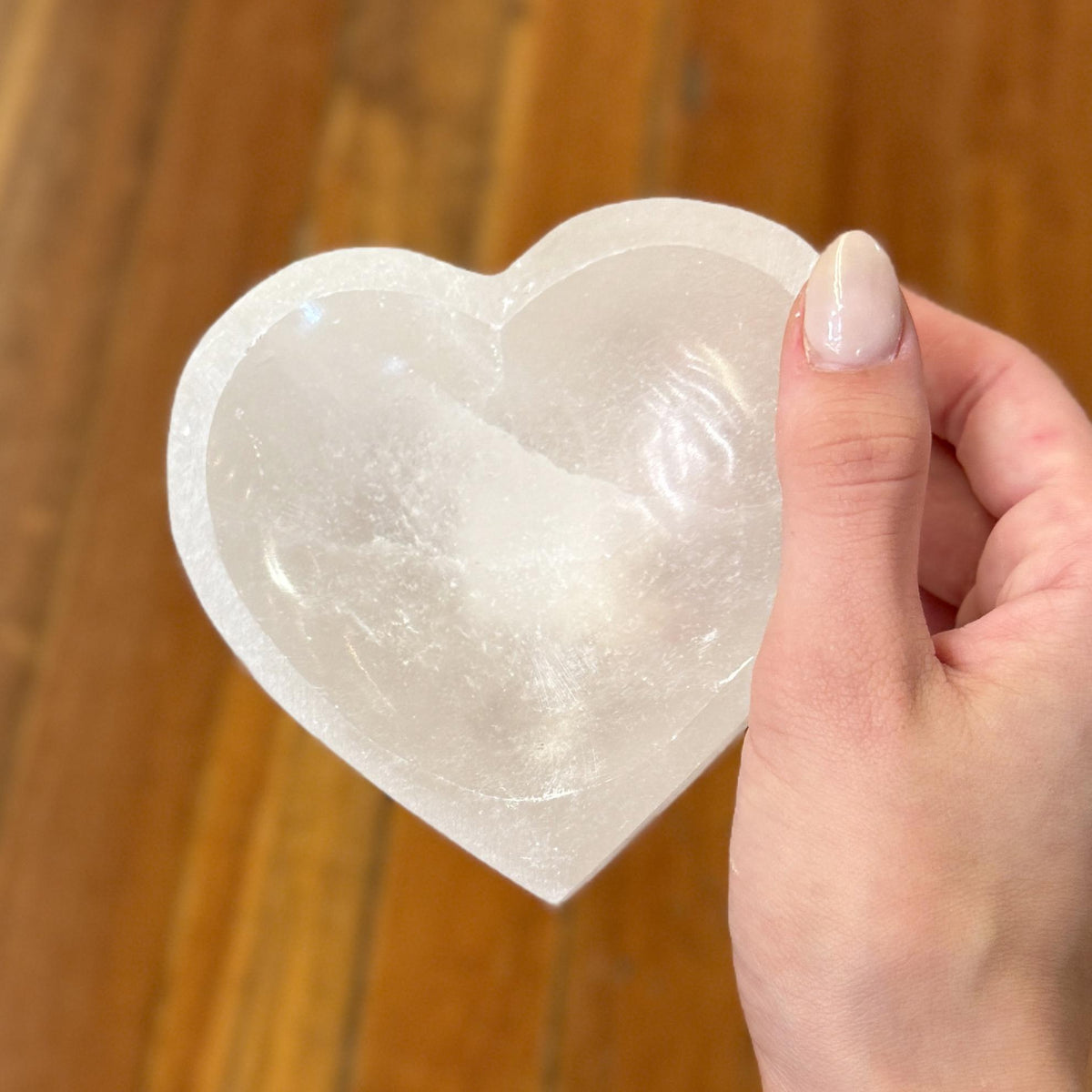 Selenite Heart Shaped Bowl