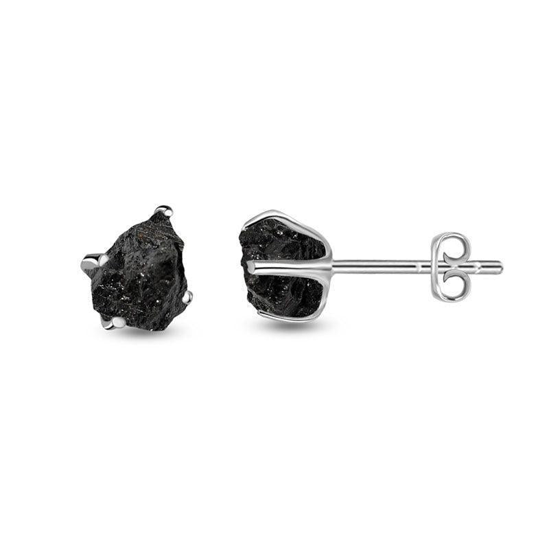 Shungite Sterling Silver Stud Earrings