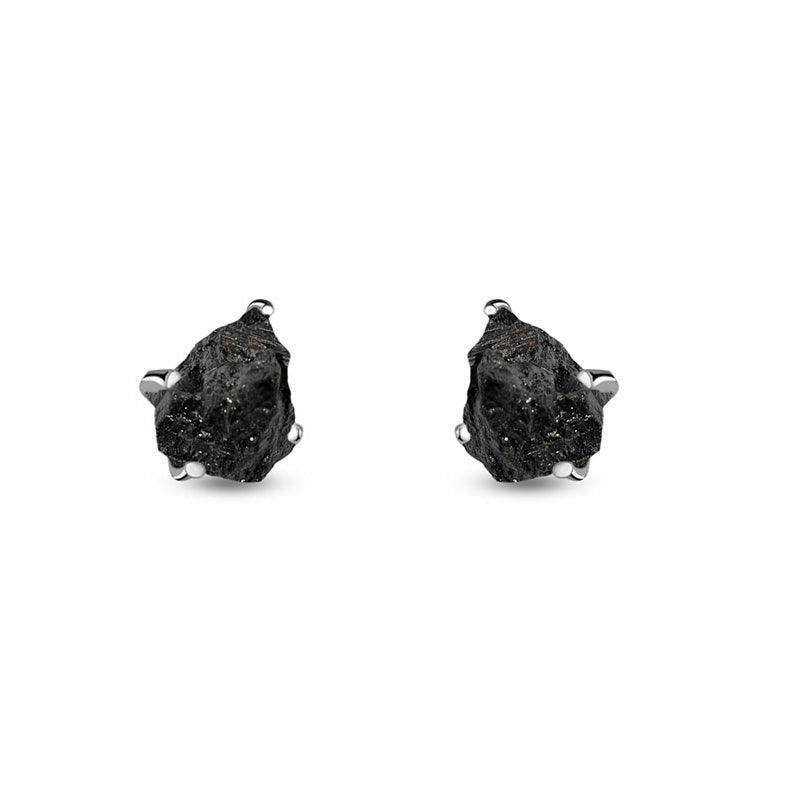 Shungite Sterling Silver Stud Earrings