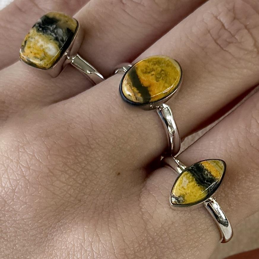 Sterling Silver Bezel Ring Medium Stone