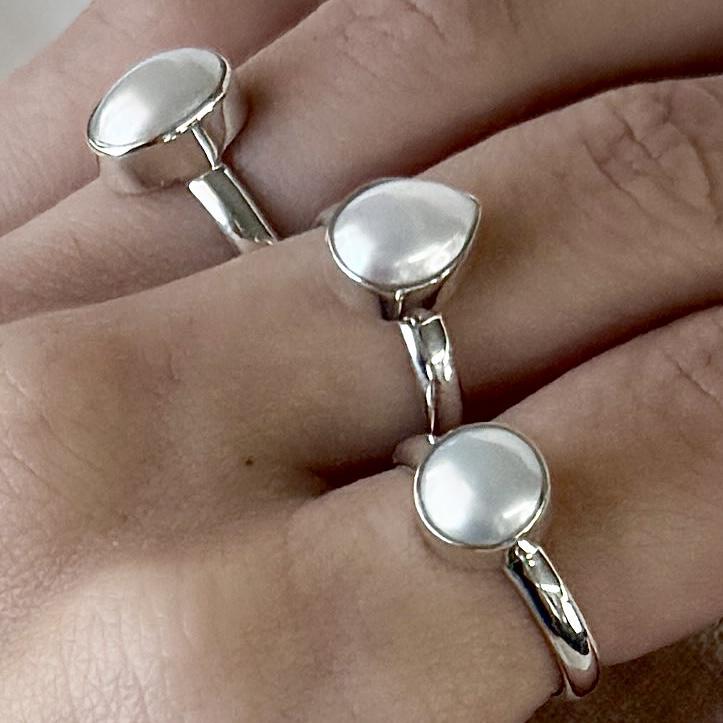 Sterling Silver Bezel Ring Medium Stone