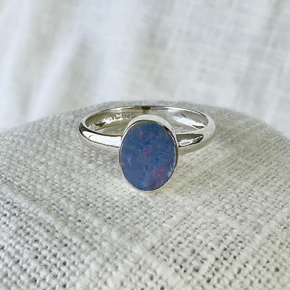 Sterling Silver Bezel Ring Medium Stone