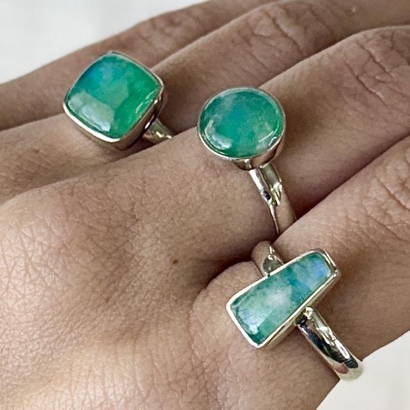 Sterling Silver Bezel Ring Medium Stone