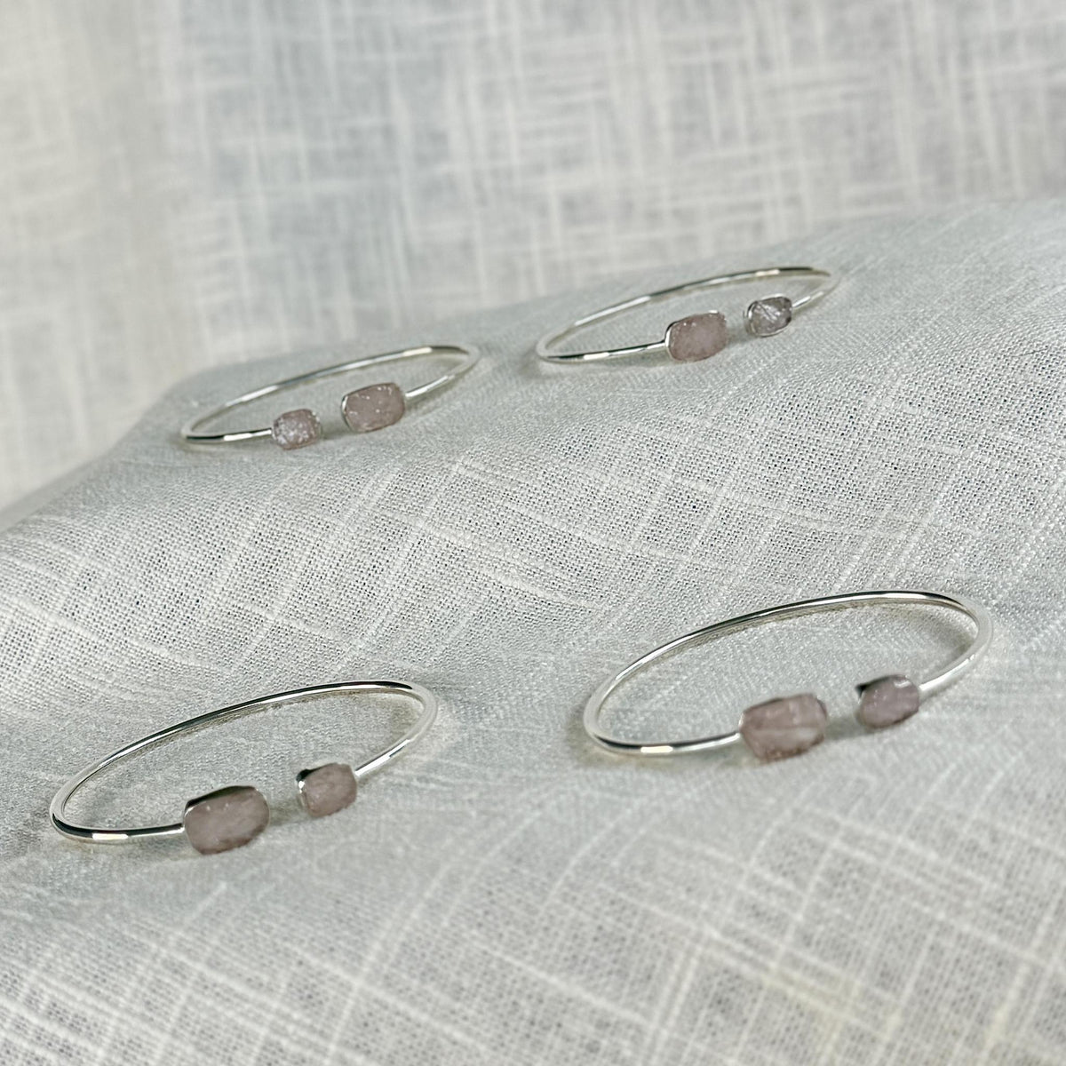 Sterling Silver Crystal Cuff Bracelet