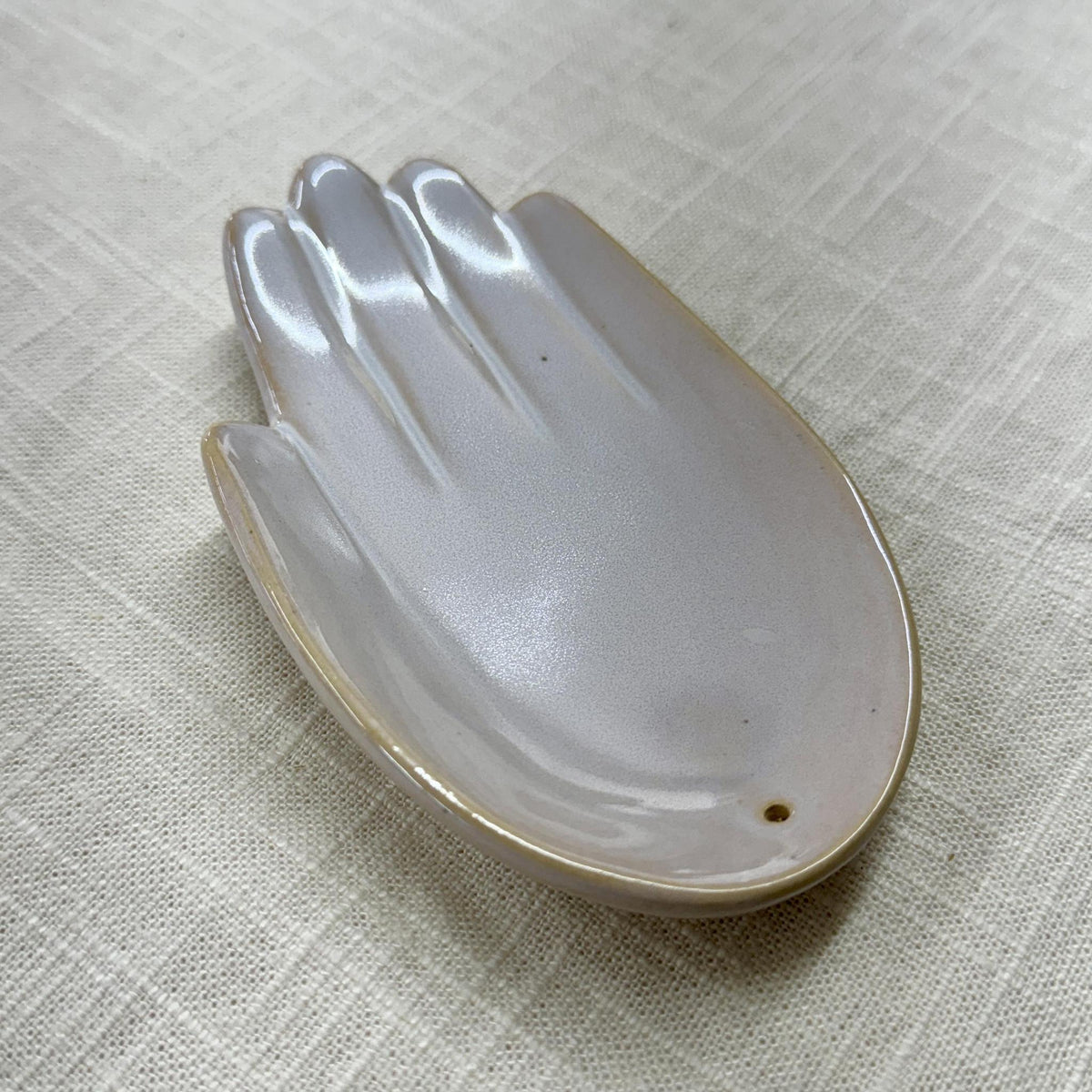Stoneware Hand Shaped Incense Dish Holder