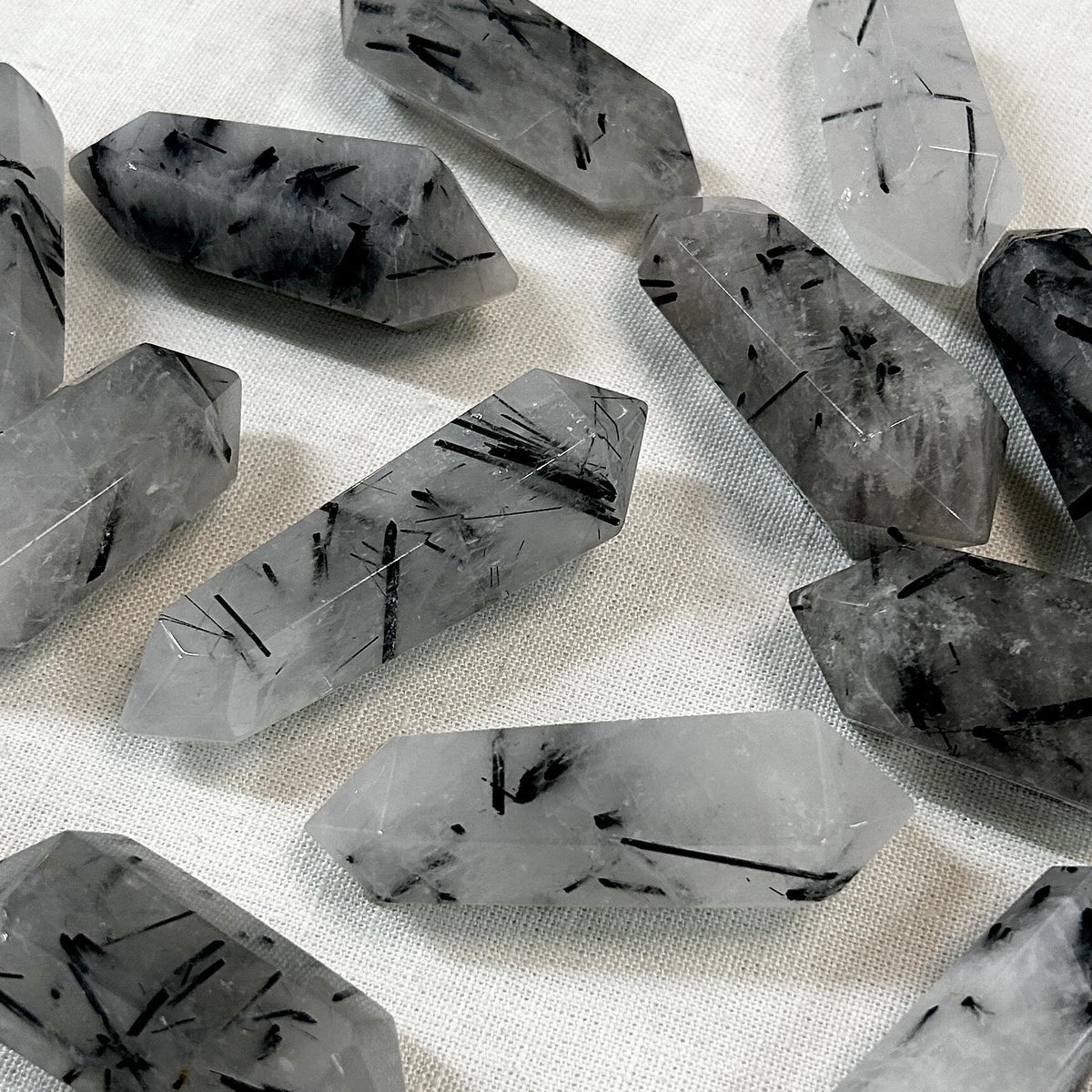 Tourmalinated Quartz Double Mini Tower Intuitively Chosen