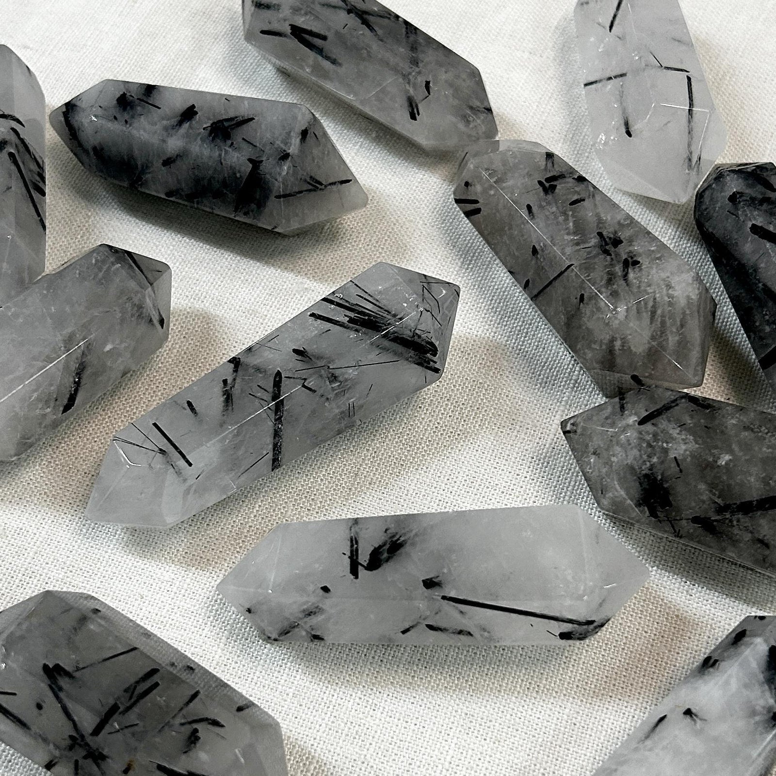 Tourmalinated Quartz Double Mini Tower Intuitively Chosen