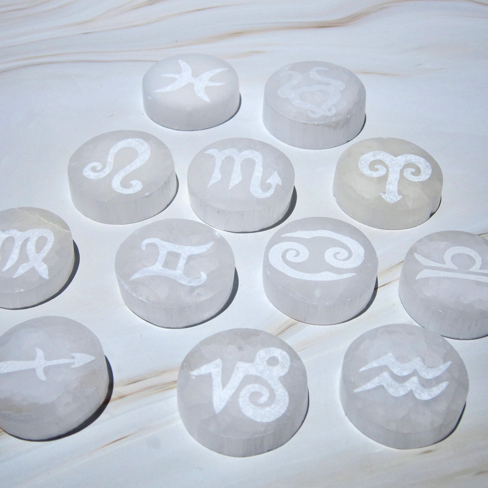 Zodiac Selenite Coin