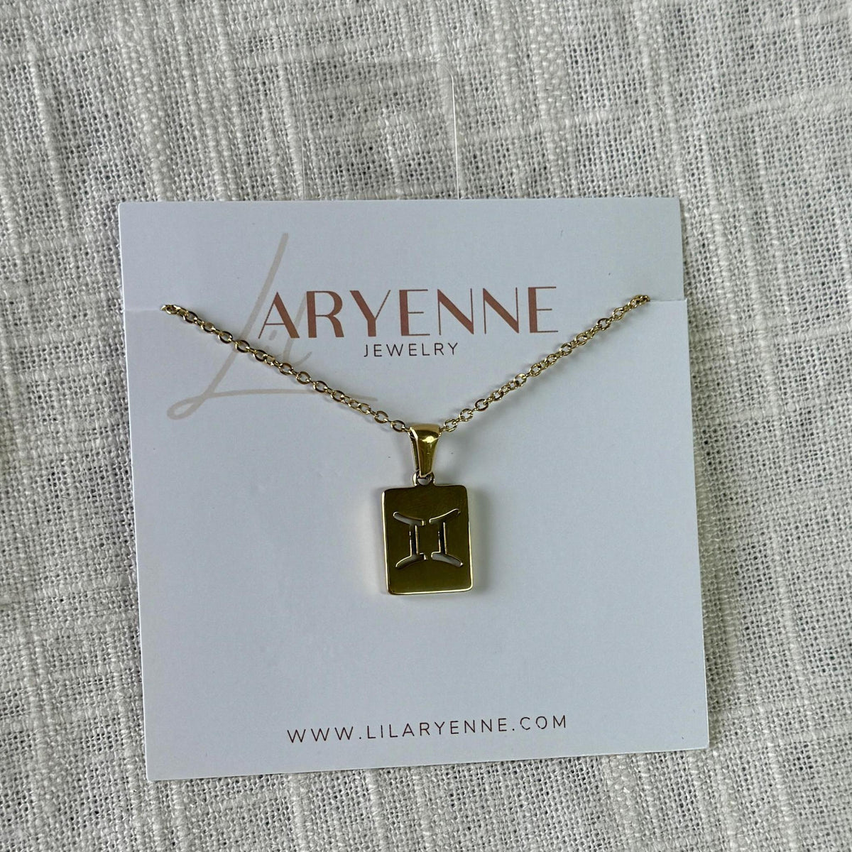 Zodiac Sign Tag Necklace