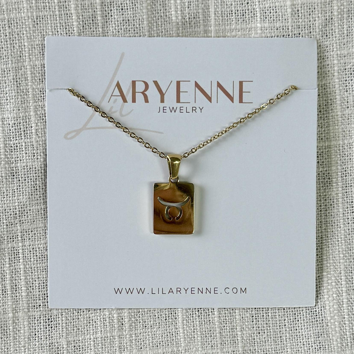 Zodiac Sign Tag Necklace