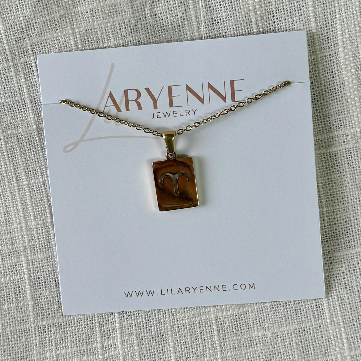 Zodiac Sign Tag Necklace