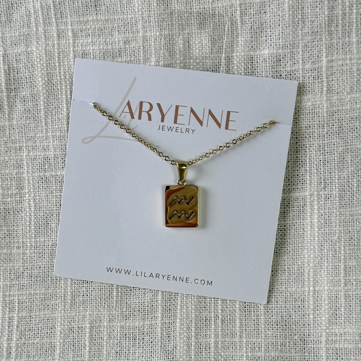 Zodiac Sign Tag Necklace