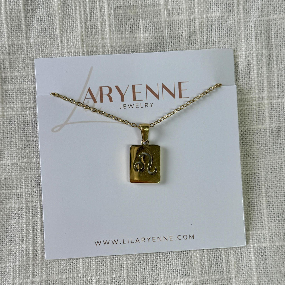 Zodiac Sign Tag Necklace